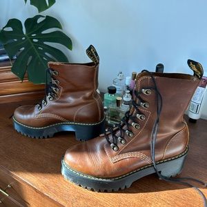 Dr. Martens Leona Women’s Farrier Leather Heeled Boots